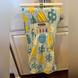Peeps Blue and Yellow Easter Throw Blanket